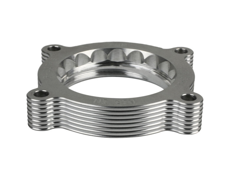 AFE Silver Bullet TBS - aFe 11-14 Ford Mustang/ 11-14 Ford F-150 V6 3.7L Silver Bullet Throttle Body Spacer - Silver