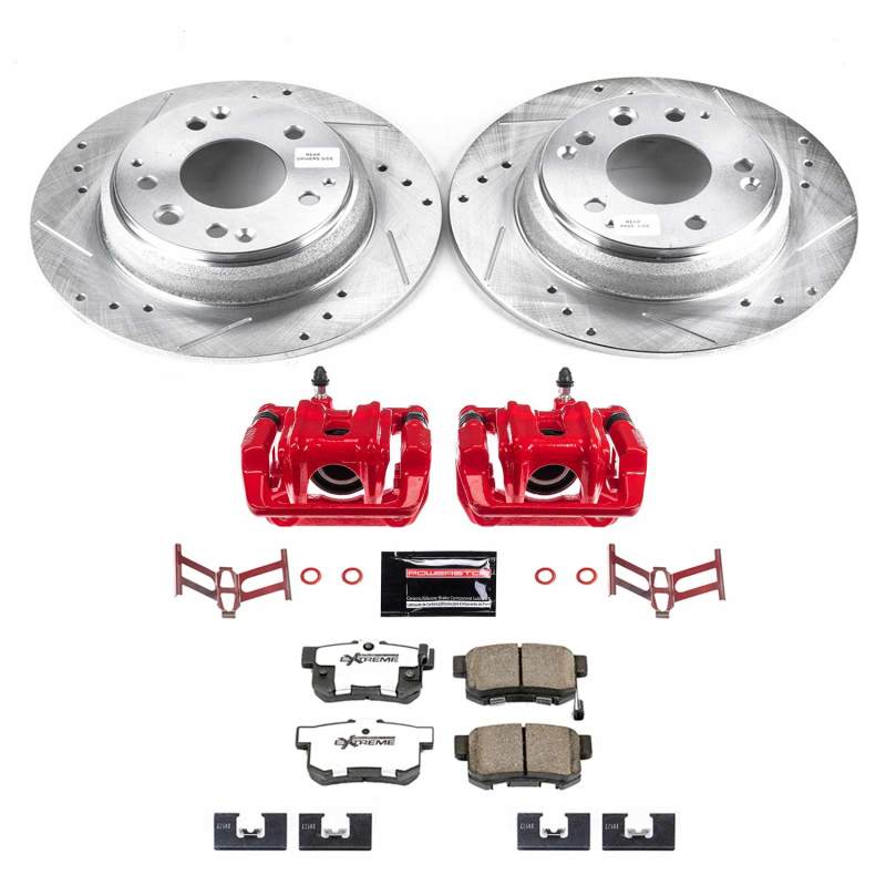 PSB Z26 Street Kit w/Cals - Power Stop 96-98 Acura RL Rear Z26 Street Warrior Brake Kit w/Calipers