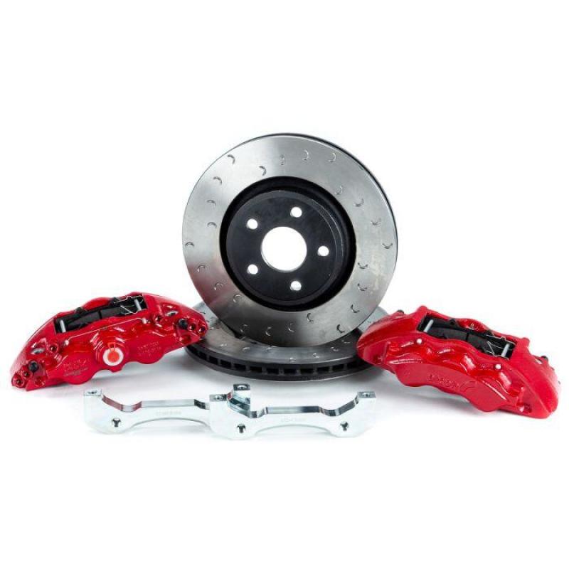 ALC Front Brake Kits - Alcon 2018+ Jeep JL 350x32mm Rotors 6-Piston Red Calipers Front Brake Upgrade Kit