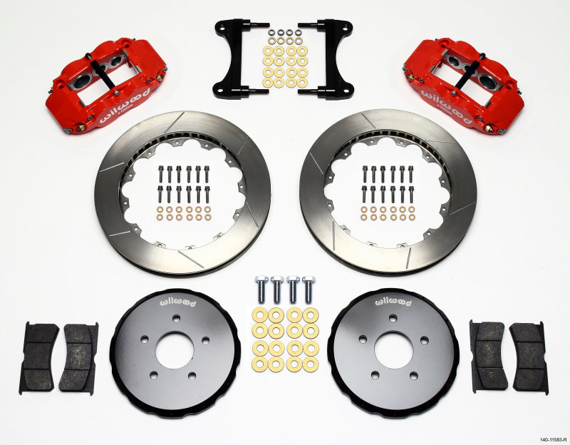 WIL Superlite Brake Kit - Wilwood Narrow Superlite 6R Front Hat Kit 13.06in Red Nissan 370Z/Fiti G37
