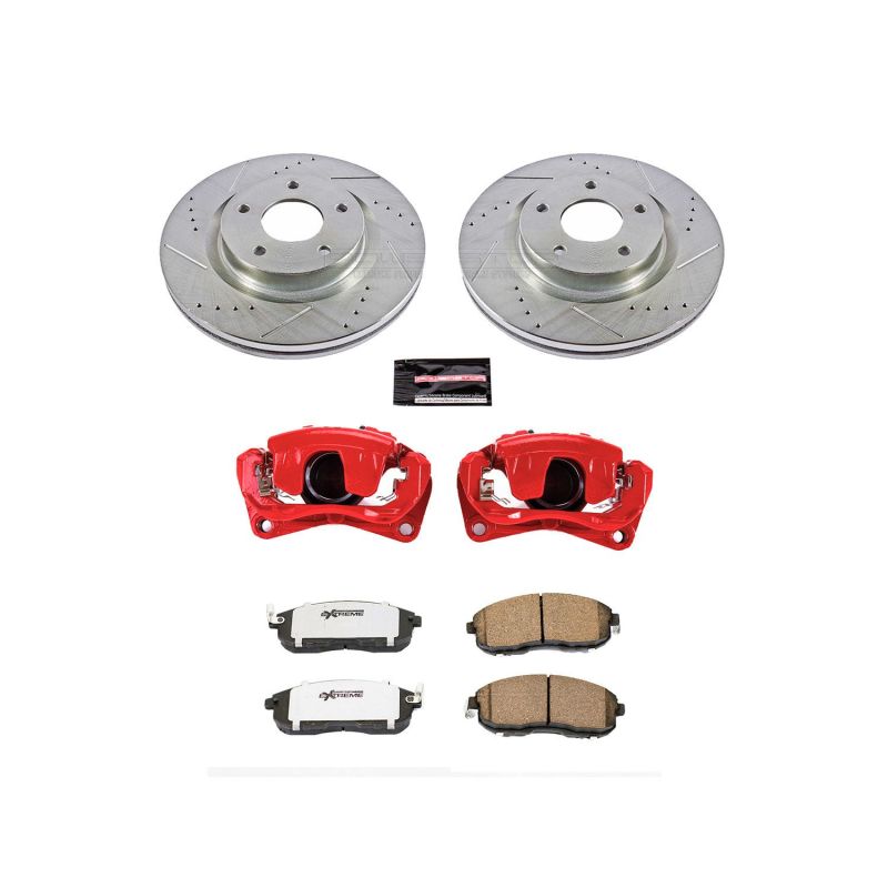 PSB Z26 Street Kit w/Cals - Power Stop 07-10 Nissan Altima Front Z26 Street Warrior Brake Kit w/Calipers