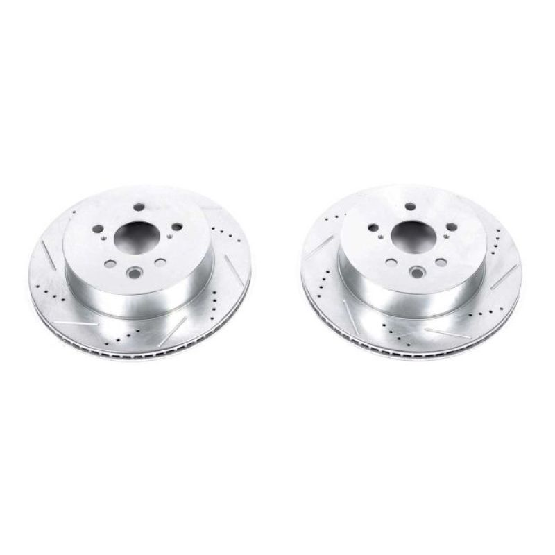 PSB Evolution Drill/Slot Rotor - Power Stop 2006 Lexus GS300 Rear Evolution Drilled & Slotted Rotors - Pair