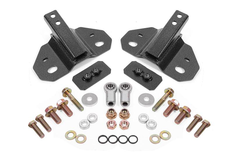 BMR Shock Mounts - BMR Suspension 24-25 Ford Mustang Rear Steel Shock Mount - Black Hammertone