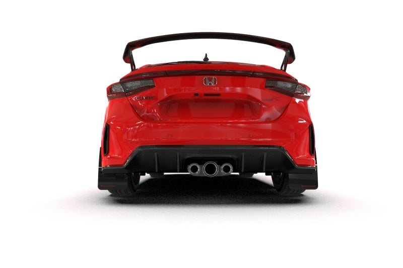 RAL UR Blk Flap/Grey Logo - Rally Armor 23-25 Honda Civic Type R Black Mud Flap Grey Logo
