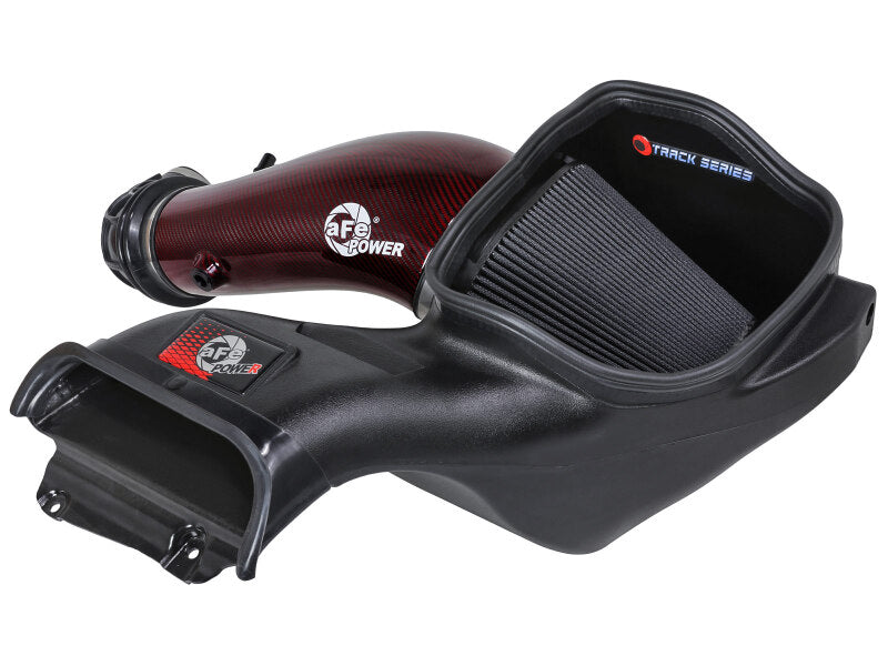 AFE Track Series Intake - aFe 23-24 Ford F150 Raptor R Supercharged Red Carbon Track Series Air Intake w/ P5R Filter (MOQ 24)
