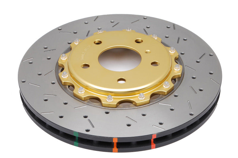 DBA 5000 Slot&Drill Rotors - DBA 03-07 350Z / 03-04 G35 w/ Brembo Front Drilled & Slotted 5000 Series 2 Piece Rotor Assembled w/