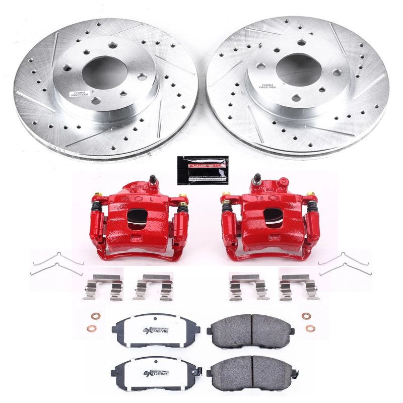 PSB Z26 Street Kit w/Cals - Power Stop 93-01 Nissan Altima Front Z26 Street Warrior Brake Kit w/Calipers