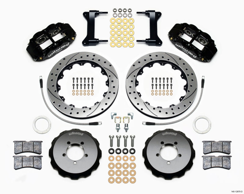 WIL Superlite Brake Kit - Wilwood Narrow Superlite 6R Front Hat Kit 12.88in Drilled 2012-Up Toyota / Scion FRS w/ Lines