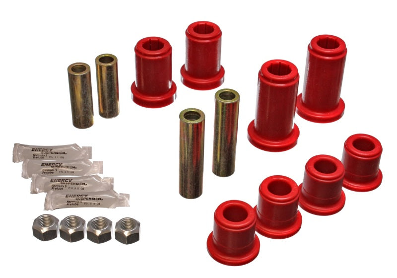 ES Cntrl Arm Bushings - Red - Energy Suspension 01-06 GM Silverado C2500 HD 2WD/K2500 HD 4WD Red Front End Control Arm Bushing Set