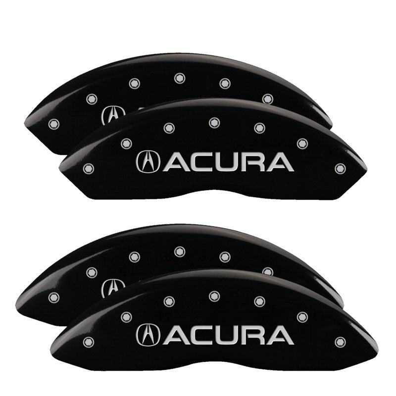 MGP Caliper Covers 4 Logo - MGP 4 Caliper Covers Engraved Front & Rear Acura Black finish silver ch