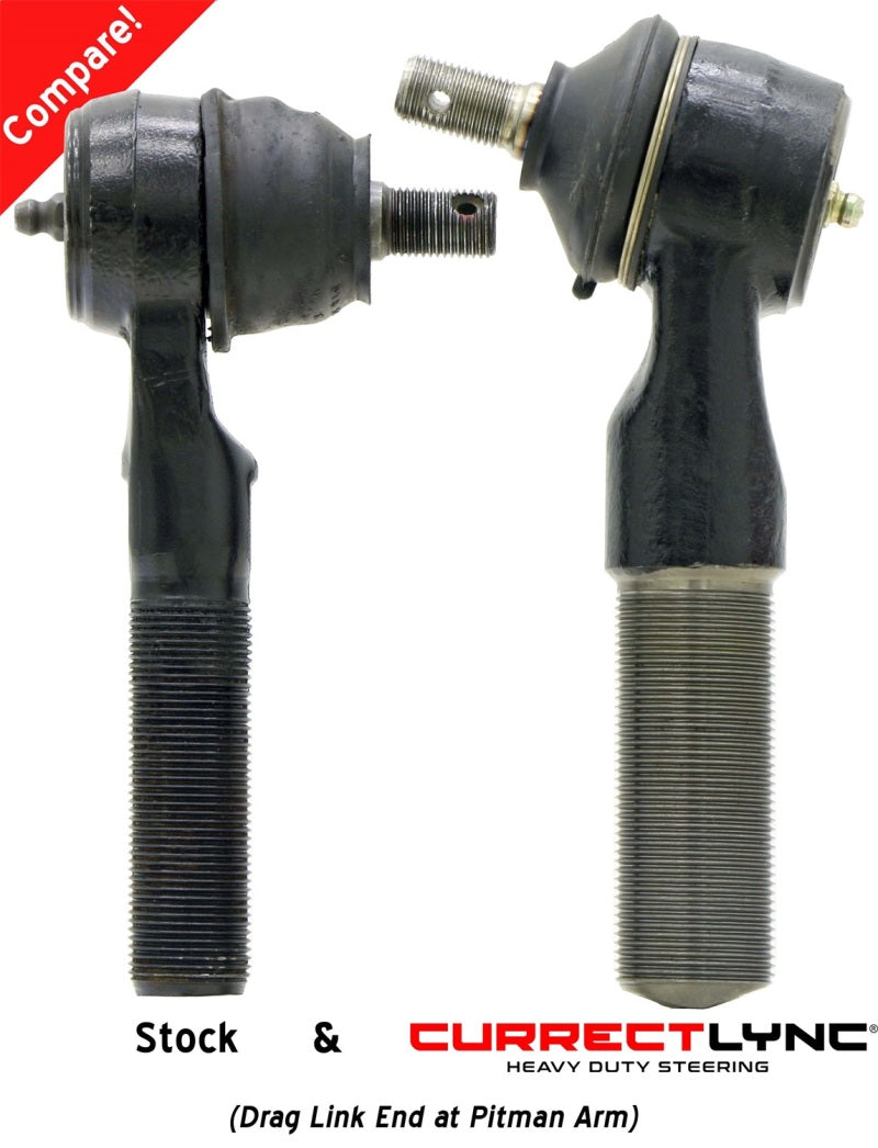 ROK Currectlync Steering Kits - RockJock TJ/LJ/XJ/MJ Currectlync Steering System Bolt-On w/ 1 1/4in Dia. Tie Rod/Forged Drag Link
