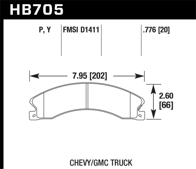 HAWK Super Duty Brake Pad Sets - Hawk Chevy/GMC Express/Silverado/Savana/Sierra 15/25/35/4500 Super Duty Rear Street Brake Pads