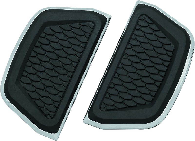KUR Mini Boards B - Kuryakyn Hex Passenger Board Inserts Chrome