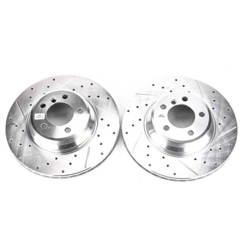 PSB Evolution Drill/Slot Rotor - Power Stop 02-05 BMW 745i Front Evolution Drilled & Slotted Rotors - Pair