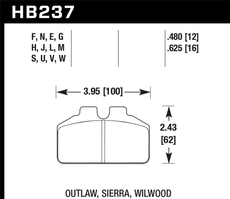 HAWK Black Brake Pad Sets - Hawk Ferro-Carbon Black Brake Pads - 12.192mm Pad Thickness