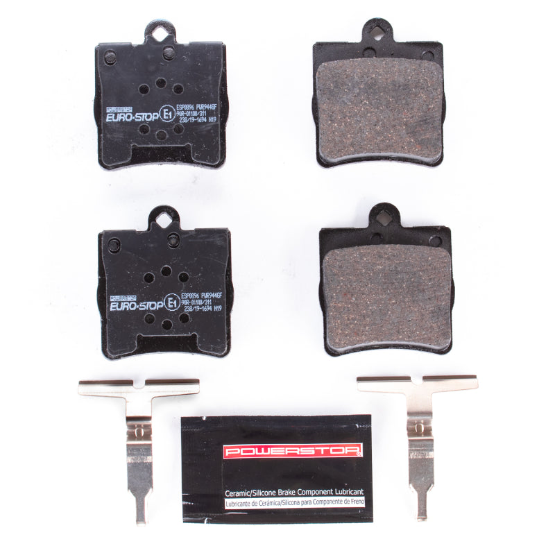PSB Euro-Stop Brake Pads - Power Stop 01-04 Mercedes-Benz SLK320 Euro-Stop ECE-R90 Rear Brake Pads