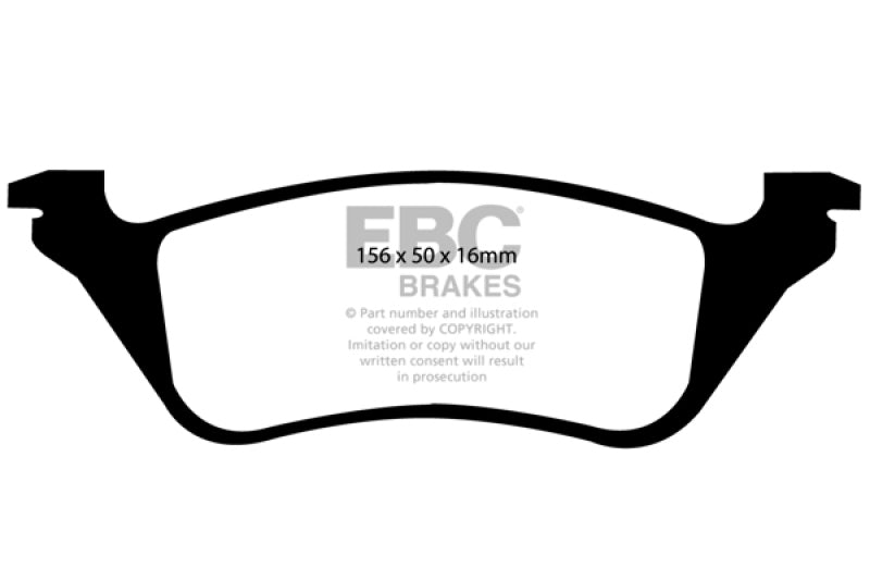 EBC Ultimax2 Brake Pad Sets - EBC 01-07 Chrysler Town & Country 3.3 Rear Rotors Ultimax2 Rear Brake Pads