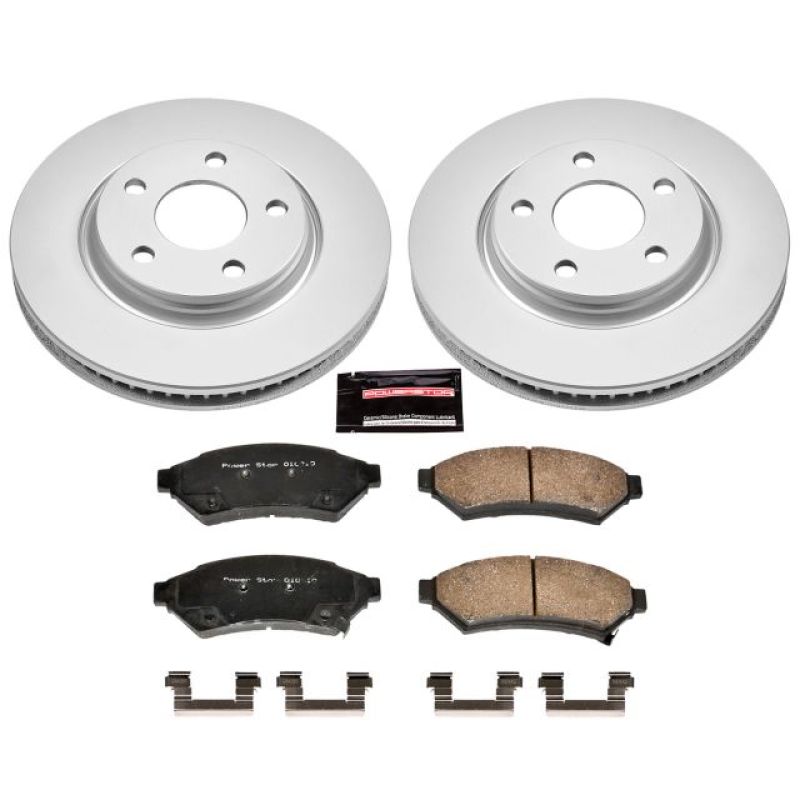 PSB Z17 Evolution Coated Kit - Power Stop 05-09 Buick Allure Front Z17 Evolution Geomet Coated Brake Kit