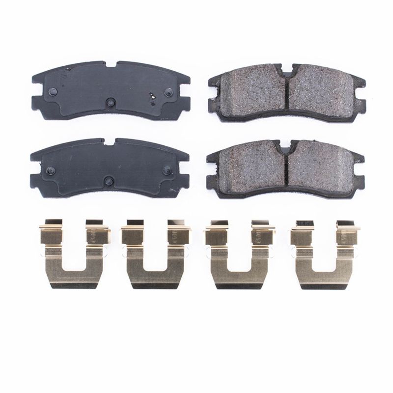 PSB Z17 Evolution Brake Pads - Power Stop 98-02 Cadillac Seville Rear Z17 Evolution Ceramic Brake Pads w/Hardware