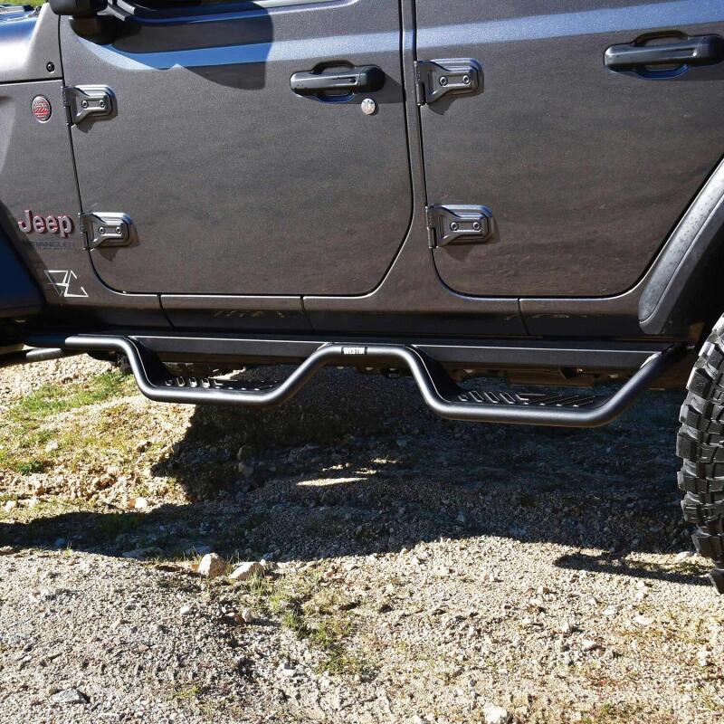 WES Nerf Bars - Outlaw - Westin 18-22 Jeep Wrangler JL Unlimited Outlaw Nerf Step Bars - Textured Black