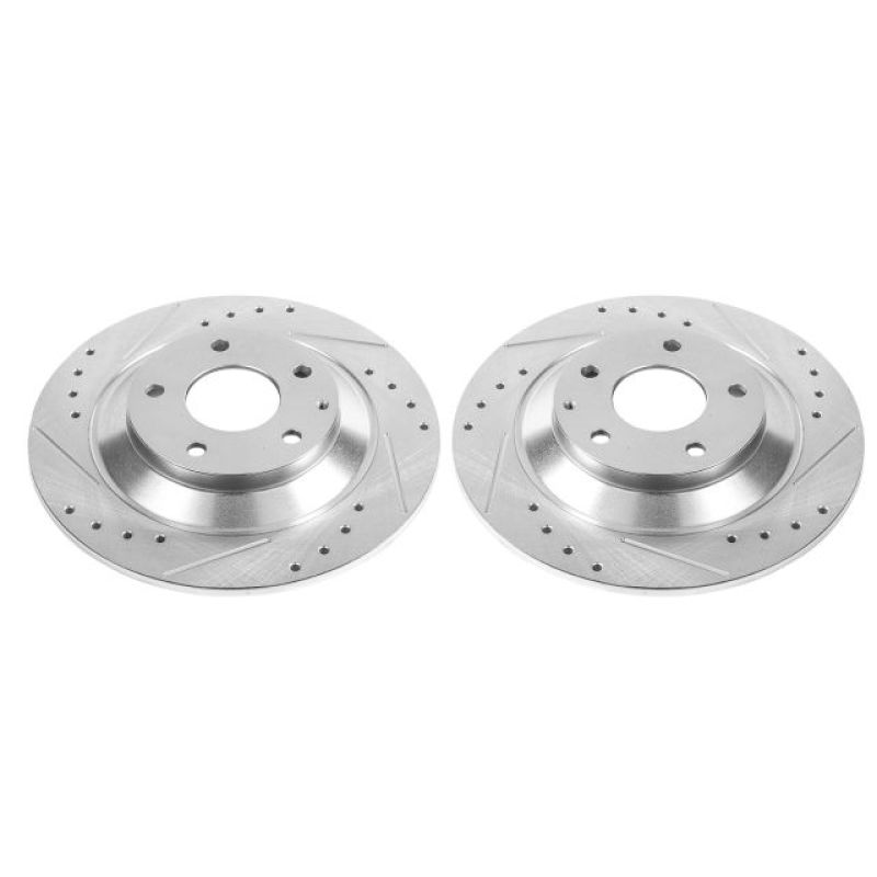 PSB Evolution Drill/Slot Rotor - Power Stop 13-19 Mazda CX-5 Rear Evolution Drilled & Slotted Rotors - Pair