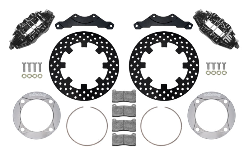 WIL UTV Big Brake Kits - Wilwood 2014+ Polaris RZR XP 1000 Rear Kit 11.25in Drilled - Black