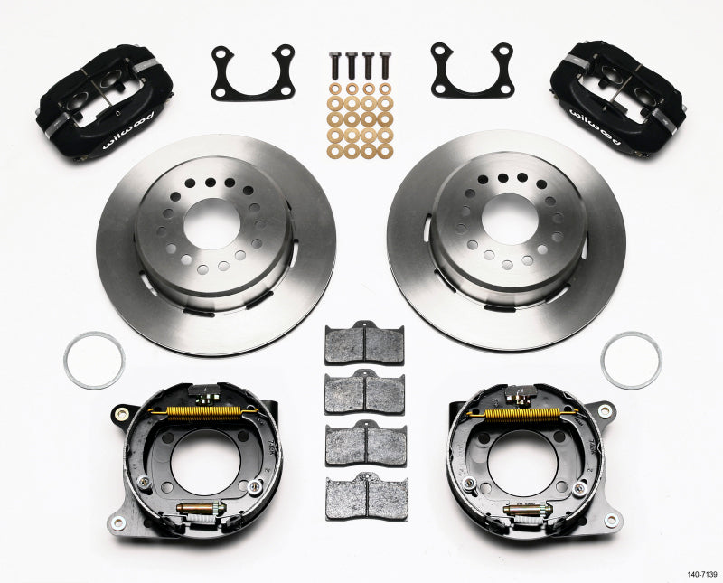 WIL Dynalite Brake Kit - Wilwood Forged Dynalite P/S Park Brake Kit Big Ford 2.36in Offset