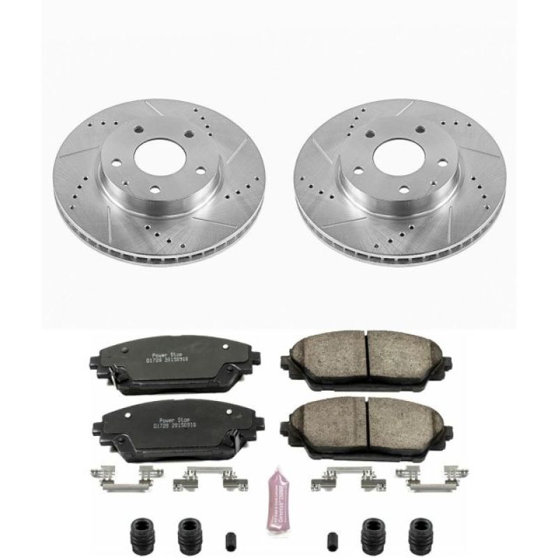 PSB Z23 Evolution Kit - Power Stop 14-16 Mazda 3 Front Z23 Evolution Sport Brake Kit
