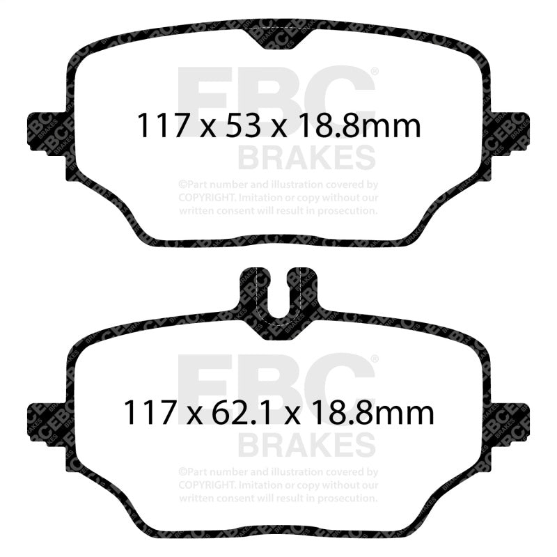 EBC Greenstuff Brake Pad Sets - EBC 2020+ Mercedes-Benz GLE350 (SUV W167) 2.0T Greenstuff Rear Brake Pads