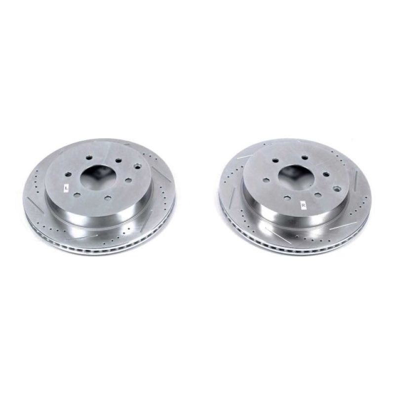 PSB Evolution Drill/Slot Rotor - Power Stop 11-13 Infiniti QX56 Rear Evolution Drilled & Slotted Rotors - Pair
