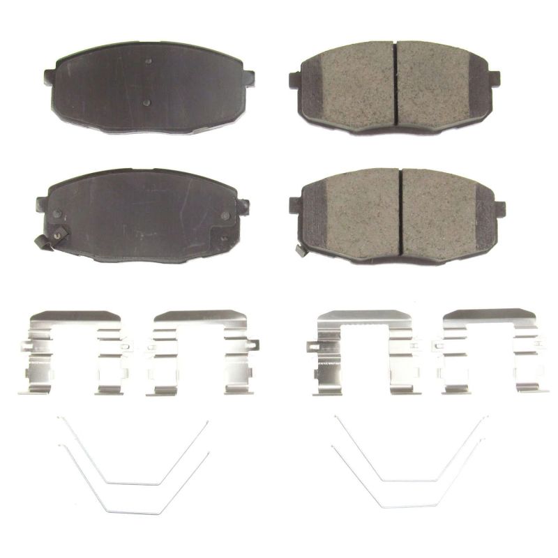PSB Z17 Evolution Brake Pads - Power Stop 2018 Hyundai Elantra GT Front Z17 Evolution Ceramic Brake Pads w/Hardware