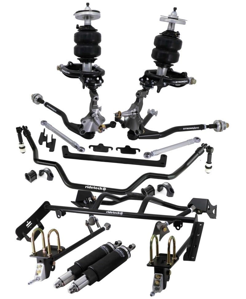 RID Steering Systems - Ridetech 64-66 Ford Mustang Complete Air Suspension System w/ Pin Spindles