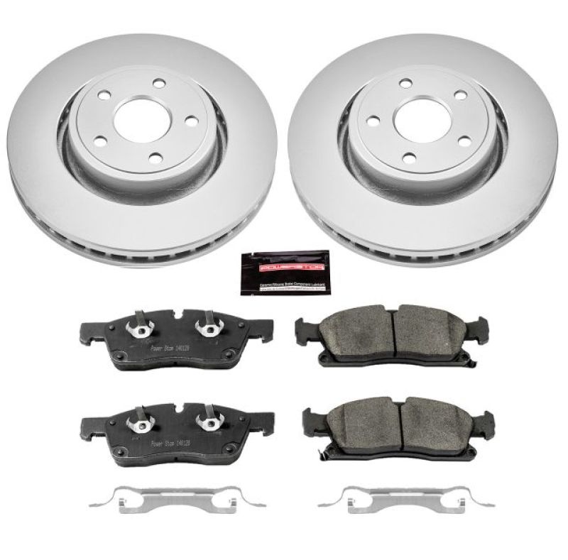 PSB Z17 Evolution Coated Kit - Power Stop 13-16 Dodge Durango Front Z17 Evolution Geomet Coated Brake Kit