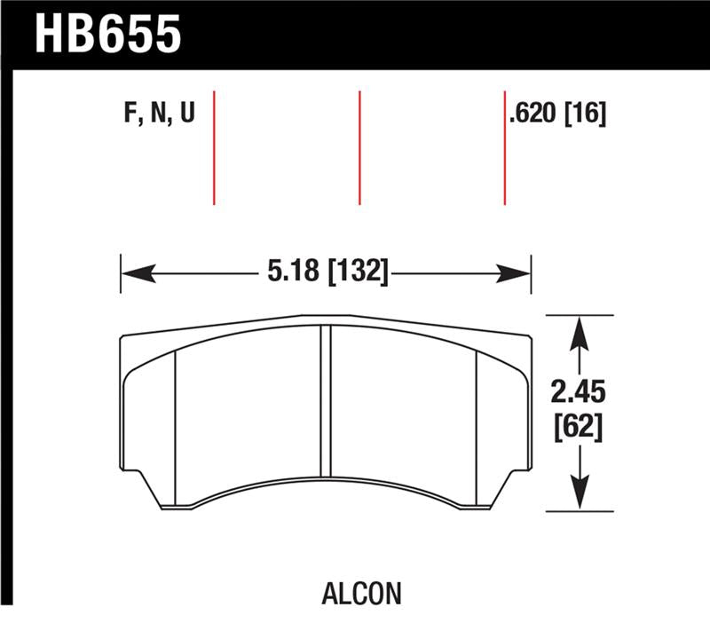 HAWK HP+ Brake Pad Sets - Hawk Alcon RC4498X600 Street HP Plus Brake Pads