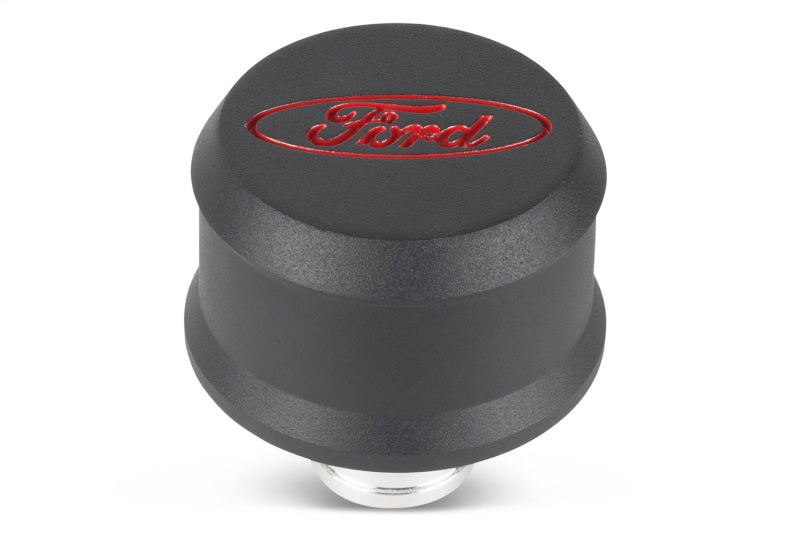 FR Breather Caps - Ford Racing Slant Edge Breather - Black/Red