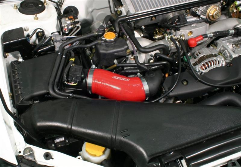PA Air Box Hose - PERRIN 02-07 Subaru WRX/STi AFTA-MAF Intake Tube Air-Box to Inlet Hose - Red