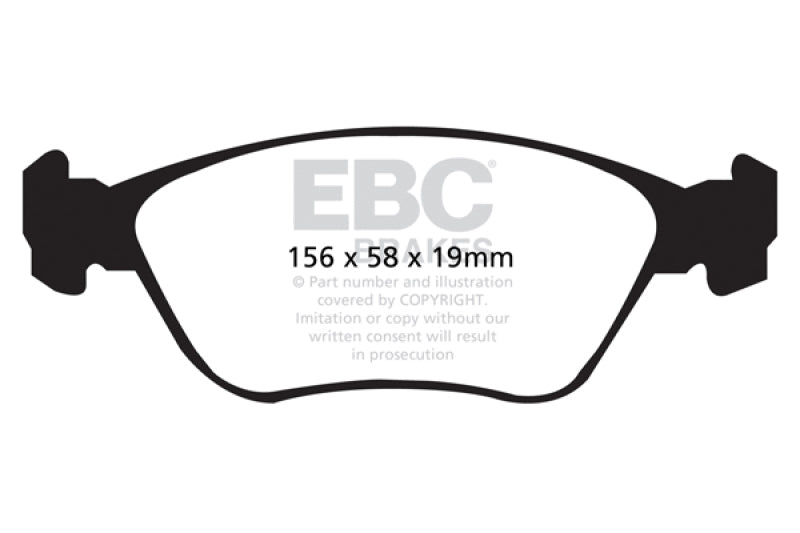 EBC Redstuff Brake Pad Sets - EBC 98-05 Volvo C70 2.3 Turbo T5 (16in Wheels) Redstuff Front Brake Pads