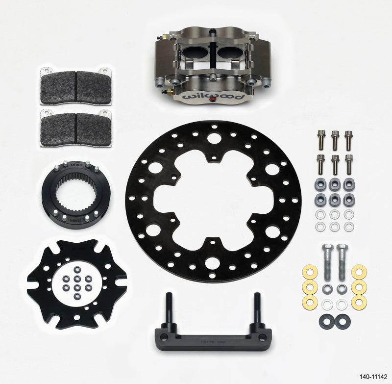 WIL Dynalite Brake Kit - Wilwood Billet Narrow Dynalite Radial Mount Rear Inboard Midget Kit 10.50in x 0.35 Drilled Disc
