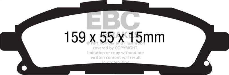EBC Ultimax2 Brake Pad Sets - EBC 11+ Nissan Quest 3.5 Ultimax2 Front Brake Pads