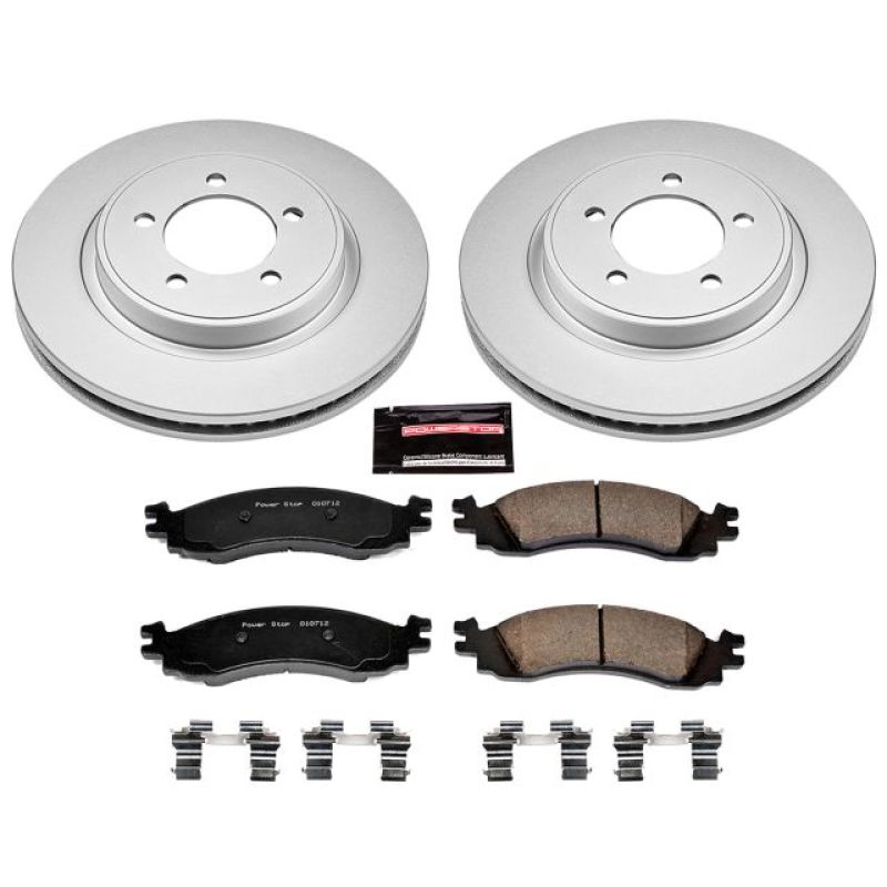 PSB Z17 Evolution Coated Kit - Power Stop 06-10 Ford Explorer Front Z17 Evolution Geomet Coated Brake Kit