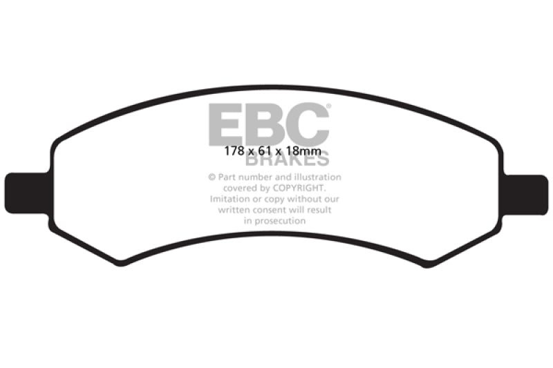 EBC Yellowstuff Brake Pad Sets - EBC 06-09 Chrysler Aspen 4.7 Yellowstuff Front Brake Pads