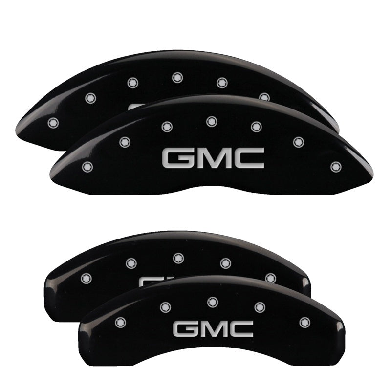MGP Caliper Covers 4 Logo - MGP 4 Caliper Covers Engraved Front & Rear GMC Black finish silver ch