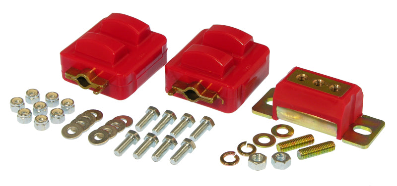 PRO Engine/Trans Kit - Red - Prothane GM Motor & Trans Mount Kit - Red