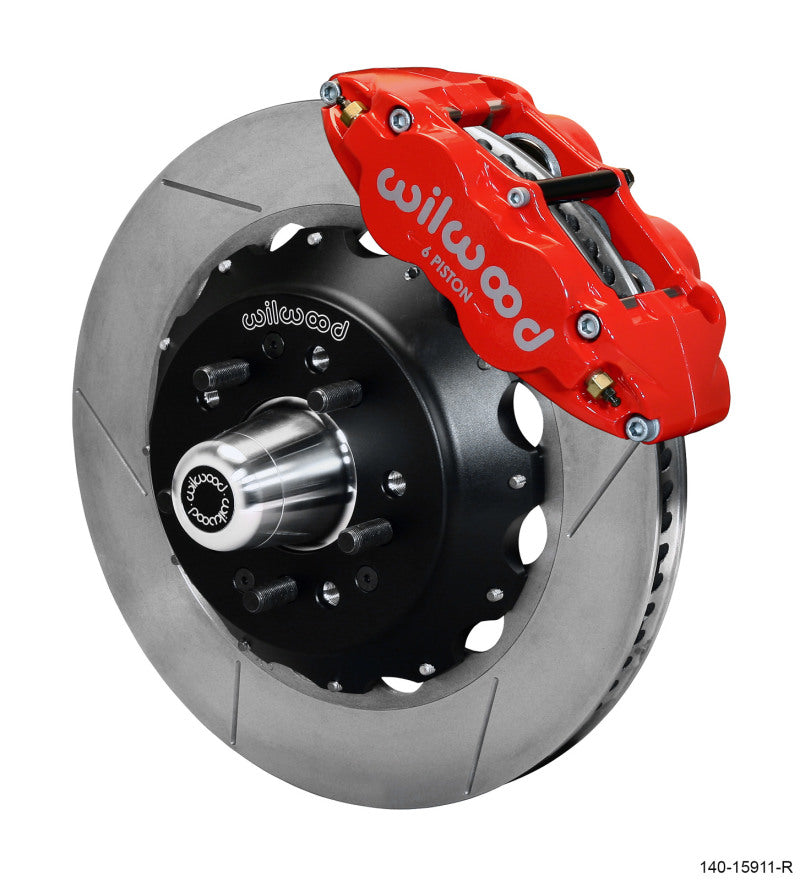 WIL Superlite Brake Kit - Wilwood Narrow Superlite 6R Front Big Brake Kit 14.00in GT competition Series Rotor - Red