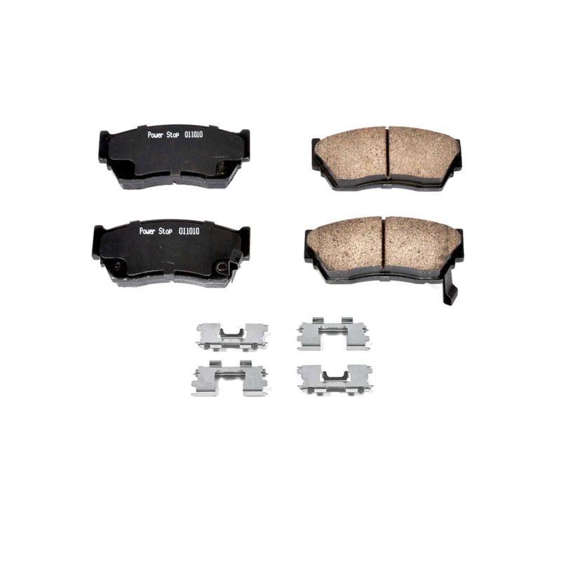 PSB Z17 Evolution Brake Pads - Power Stop 91-93 Nissan NX Front Z17 Evolution Ceramic Brake Pads w/Hardware