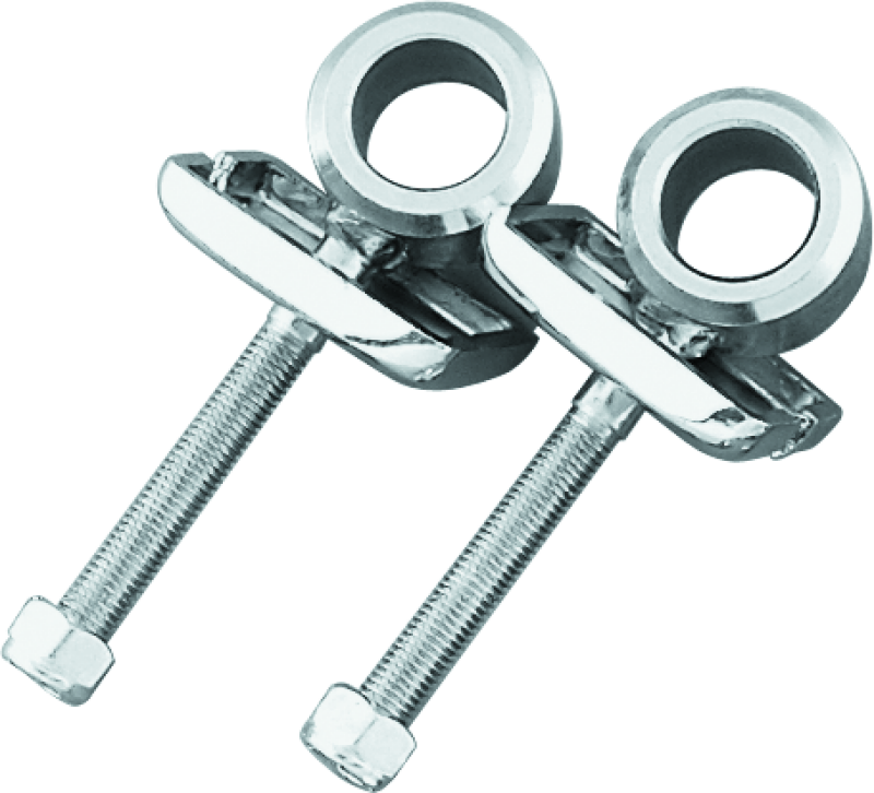 BKC Axle Adjusters - Bikers Choice 73-83 FL 73-E86 FX 82-94 FXR 79-99 XL Chrome Axle Adjusters Replaces H-D 41530-84T