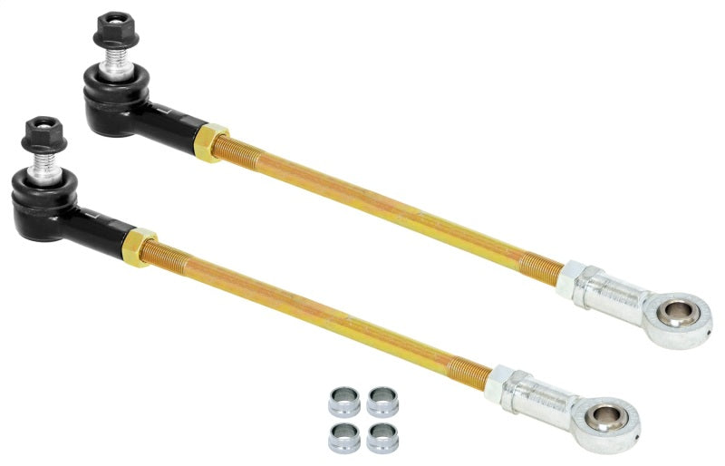ROK Sway Bar Endlinks - RockJock JT Adjustable Rear Sway Bar End Link Kit 12 1/2in Long Rods Sealed Rod Ends
