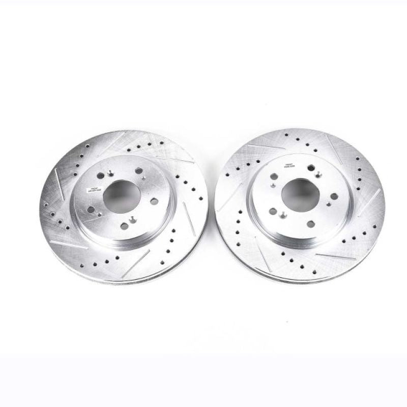 PSB Evolution Drill/Slot Rotor - Power Stop 07-12 Acura RDX Front Evolution Drilled & Slotted Rotors - Pair