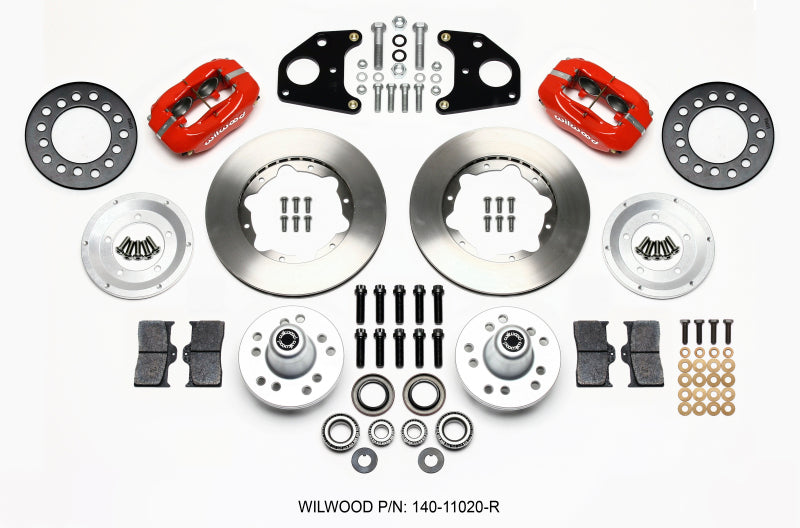 WIL Dynalite Brake Kit - Wilwood Forged Dynalite Front Kit 11.00in Red 62-72 CDP B & E Body-Drum