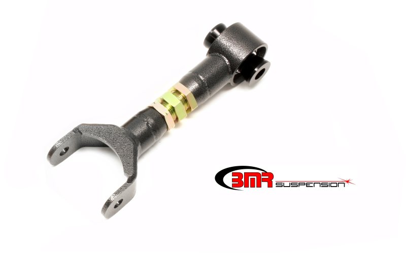BMR Control Arms - BMR 11-14 S197 Mustang Upper Control Arm On-Car Adj. w/ Spherical Bearings - Black Hammertone